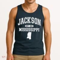 Jackson Mississippi Est 1821 Varsity Tank Top thumb 3