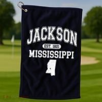 Jackson Mississippi Est 1821 Varsity Golf Towel thumb 1