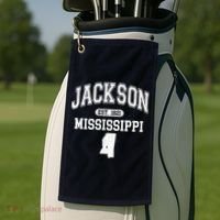 Jackson Mississippi Est 1821 Varsity Golf Towel thumb 2