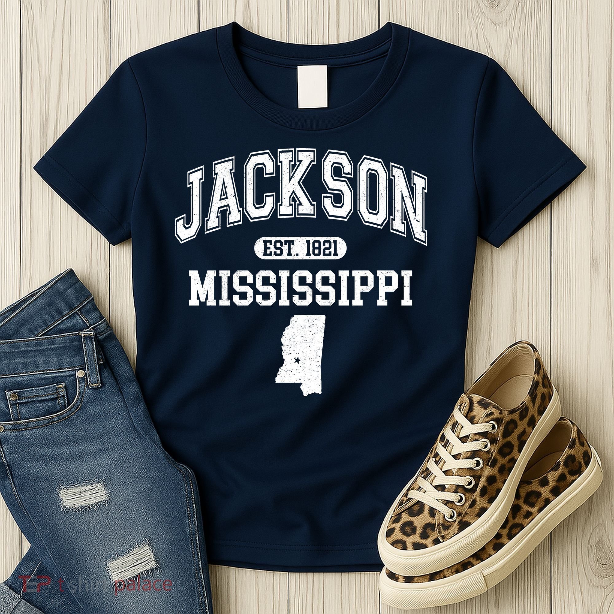 Jackson Mississippi Est 1821 Varsity Women's T-Shirt