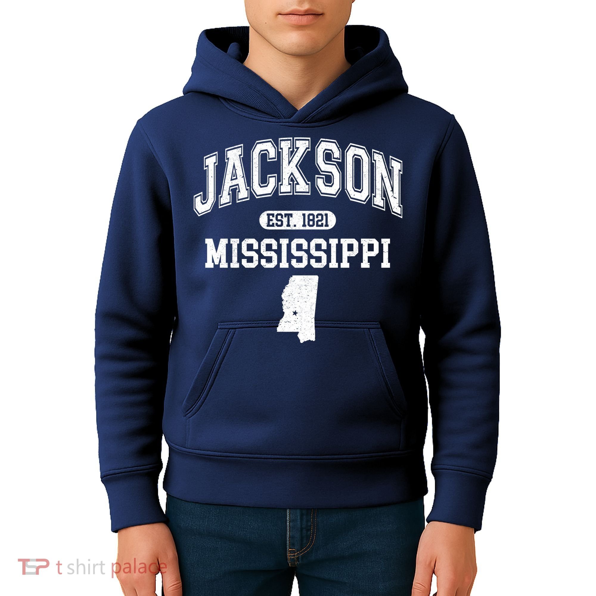 Jackson Mississippi Est 1821 Varsity Kids Hoodie