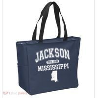 Jackson Mississippi Est 1821 Varsity Tote Bag thumb 2