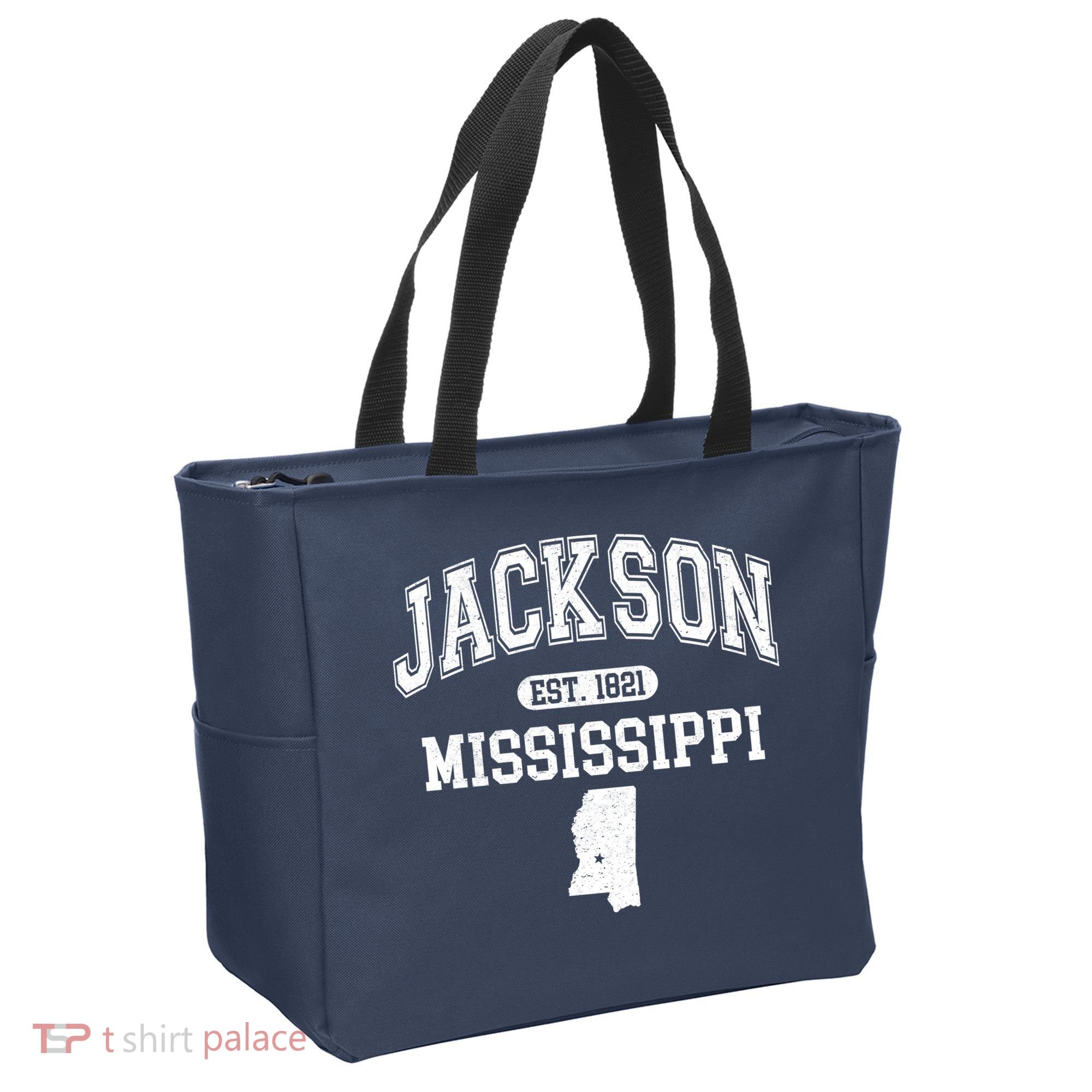 Jackson Mississippi Est 1821 Varsity Tote Bag