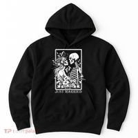 Just Married Est 2024 Halloween Skeleton Couples Hoodie thumb 0