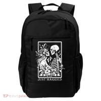 Just Married Est 2024 Halloween Skeleton Couples Backpack thumb 0