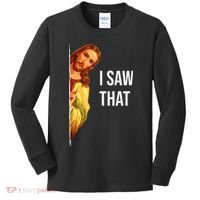 Jesus Meme I Saw That Christian God Funny Quote Kids Long Sleeve Shirt thumb 0