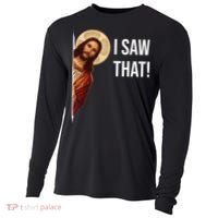 Jesus Meme I Saw That Cooling Performance Long Sleeve Crew thumb 0