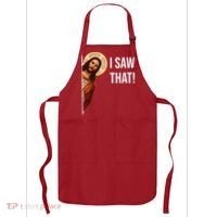 Jesus Meme I Saw That Apron thumb 0