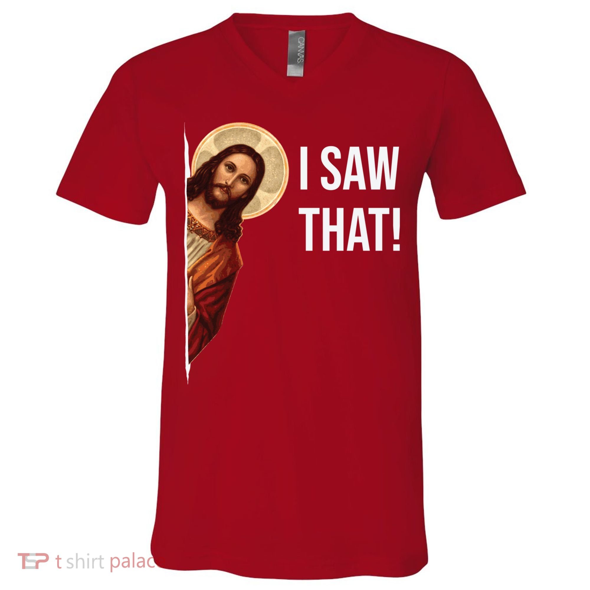 Jesus Meme I Saw That V-Neck T-Shirt