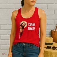 Jesus Meme I Saw That Women's Tank Top thumb 2