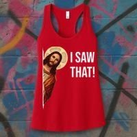 Jesus Meme I Saw That Women's Tank Top thumb 3