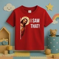 Jesus Meme I Saw That Toddler T-Shirt thumb 3