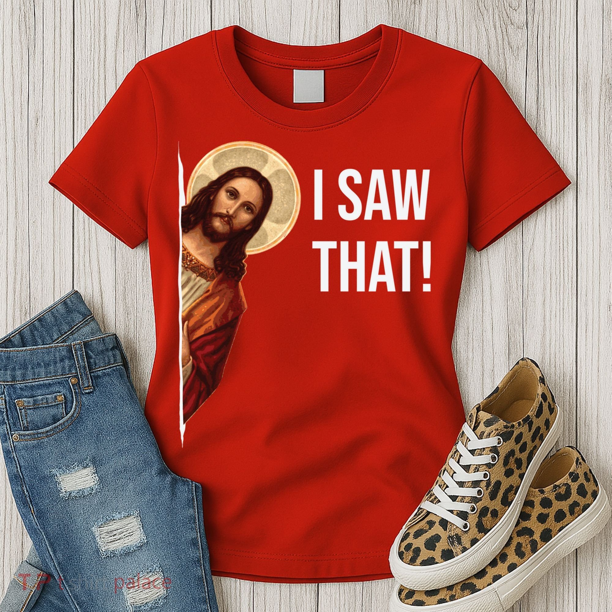 Jesus Meme I Saw That Women's T-Shirt