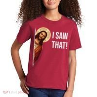 Jesus Meme I Saw That Kids T-Shirt thumb 2