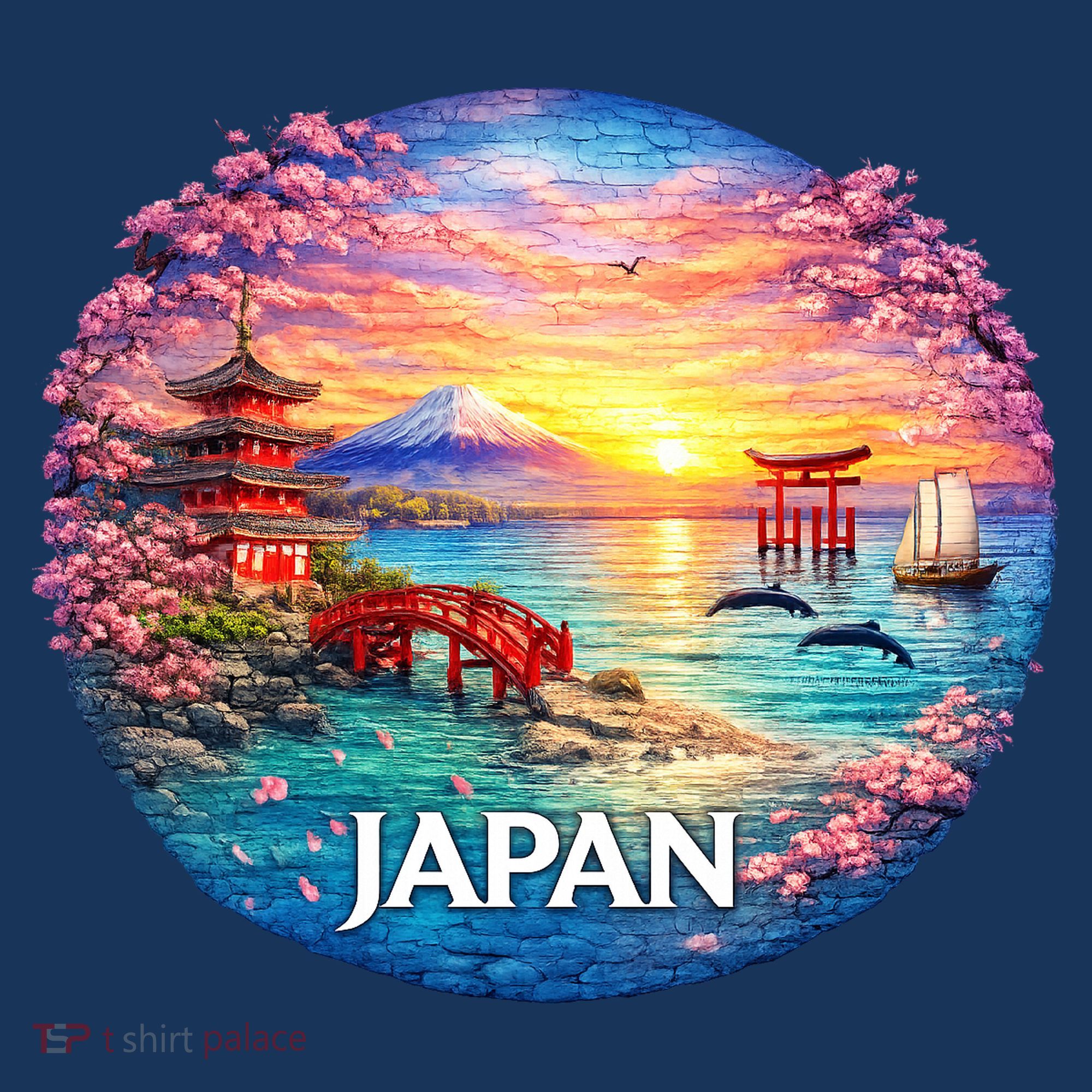 Japan Mosaic Long Sleeve Shirt
