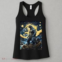 Japanese Monster Kaiju In Van Gogh Starry Night Women's Tank Top thumb 3