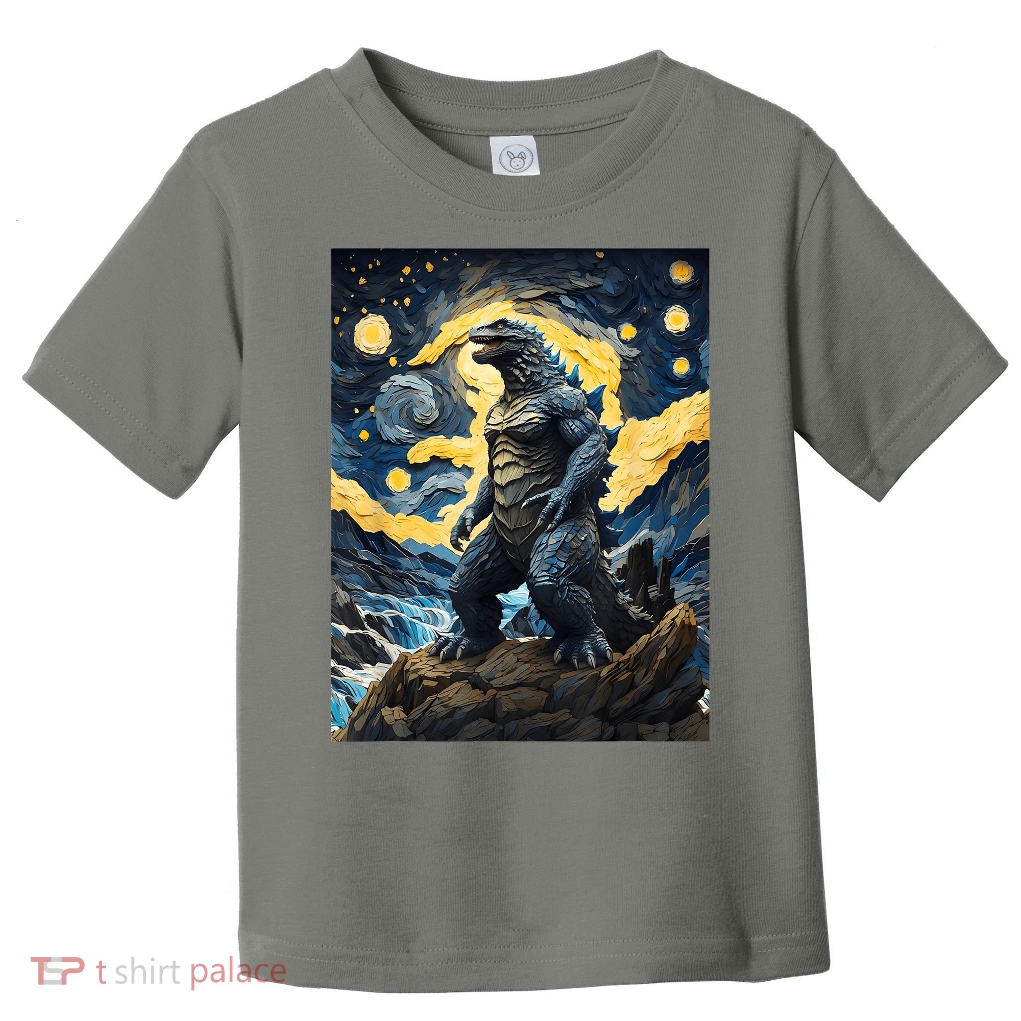 Japanese Monster Kaiju In Van Gogh Starry Night Toddler T-Shirt