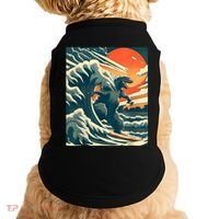 Japanese Monster Kaiju Funny Art Doggie Tank thumb 0