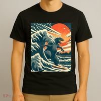 Japanese Monster Kaiju Funny Art T-Shirt thumb 3