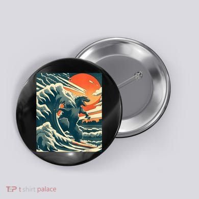Japanese Monster Kaiju Funny Art Button