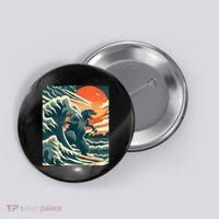 Japanese Monster Kaiju Funny Art Button thumb 0