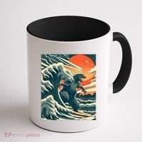 Japanese Monster Kaiju Funny Art Coffee Mug thumb 1