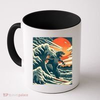 Japanese Monster Kaiju Funny Art Coffee Mug thumb 0