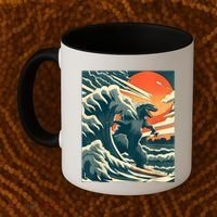 Japanese Monster Kaiju Funny Art Coffee Mug thumb 2