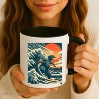 Japanese Monster Kaiju Funny Art Coffee Mug thumb 3
