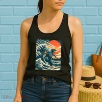 Japanese Monster Kaiju Funny Art Women's Tank Top thumb 2