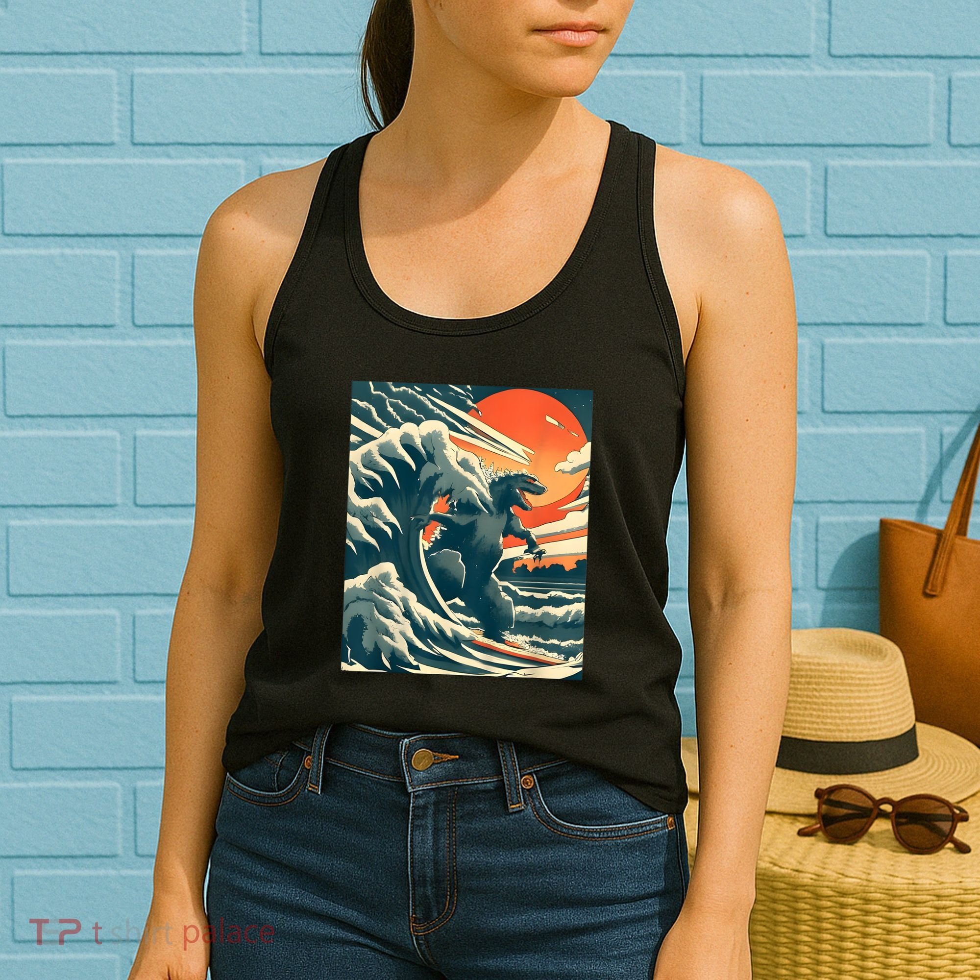 Japanese Monster Kaiju Funny Art Women's Tank Top