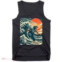 Japanese Monster Kaiju Funny Art Tank Top thumb 0