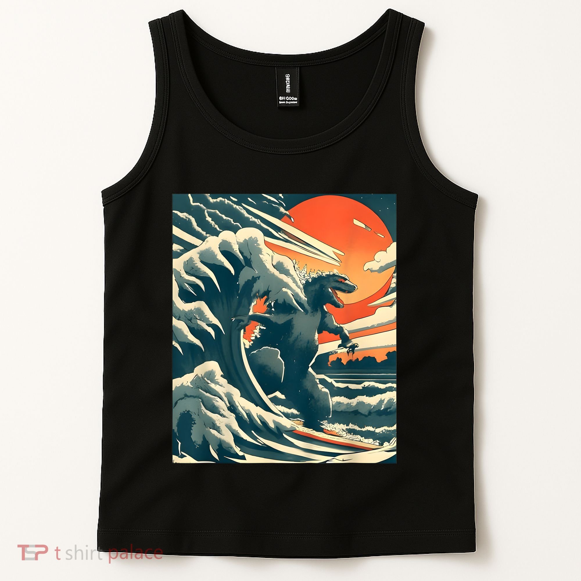 Japanese Monster Kaiju Funny Art Tank Top