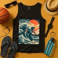 Japanese Monster Kaiju Funny Art Tank Top thumb 4