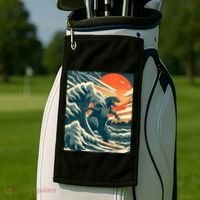 Japanese Monster Kaiju Funny Art Golf Towel thumb 2