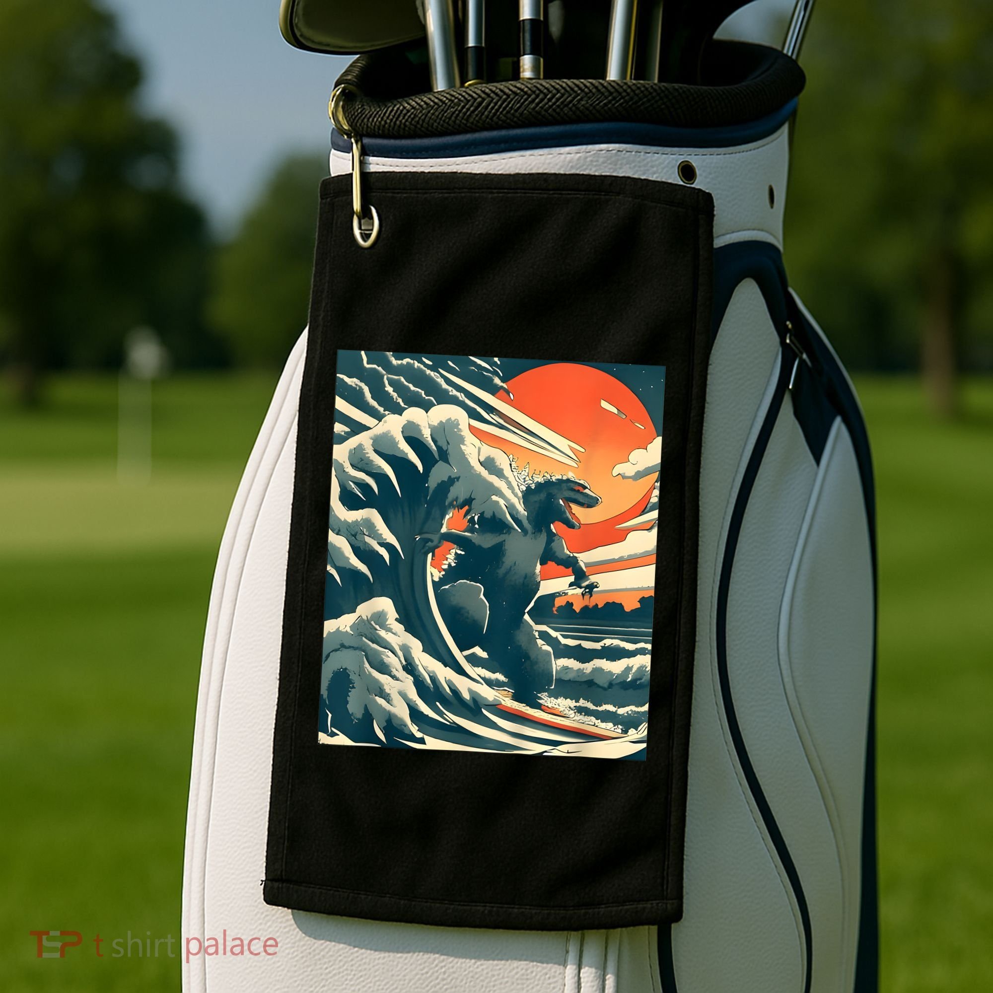 Japanese Monster Kaiju Funny Art Golf Towel