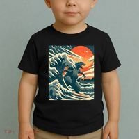 Japanese Monster Kaiju Funny Art Toddler T-Shirt thumb 2