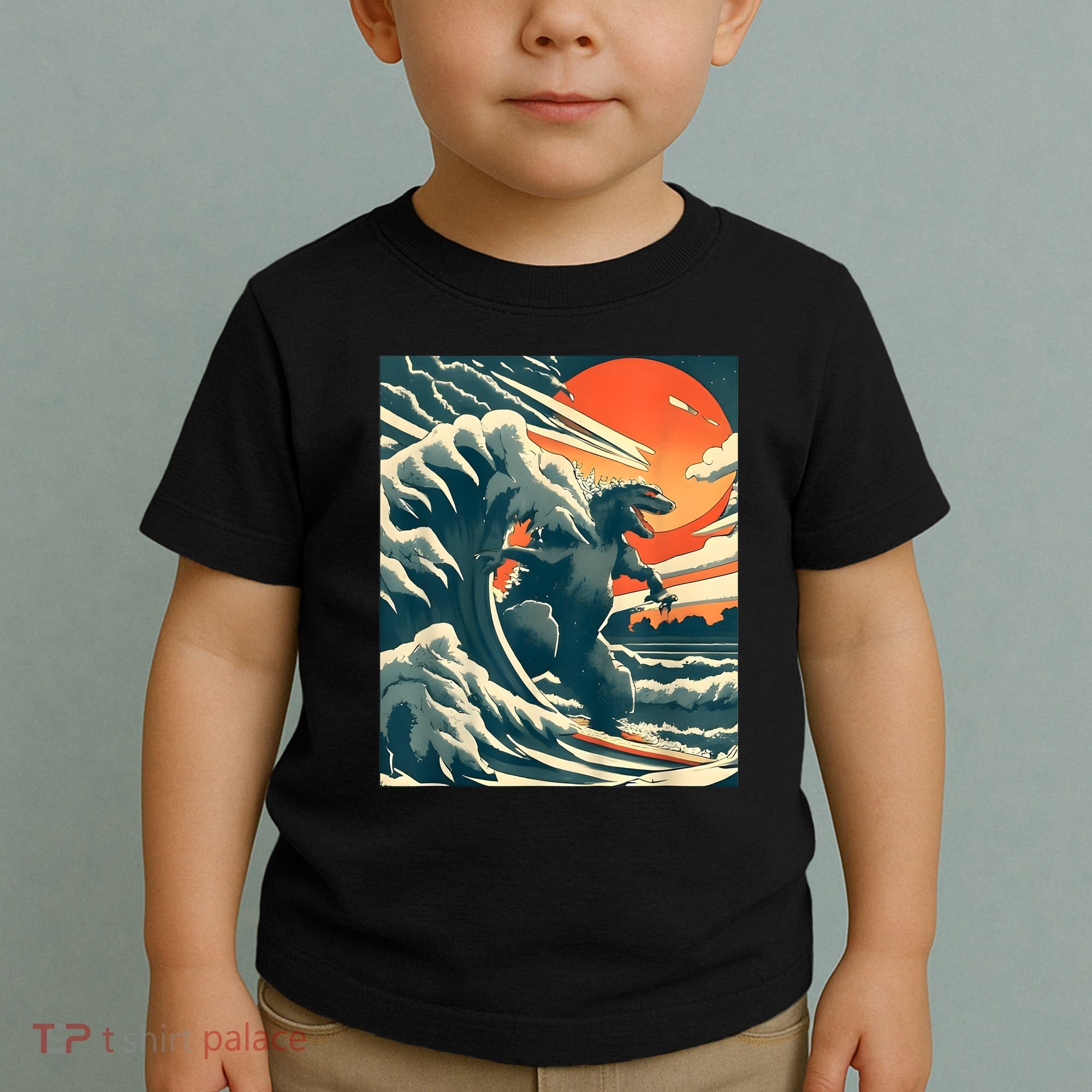 Japanese Monster Kaiju Funny Art Toddler T-Shirt
