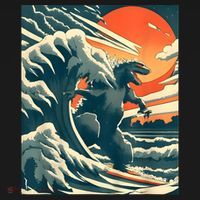 Japanese Monster Kaiju Funny Art Visor thumb 3
