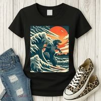Japanese Monster Kaiju Funny Art Women's T-Shirt thumb 3