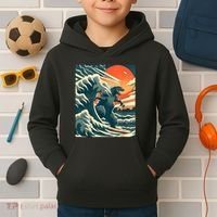 Japanese Monster Kaiju Funny Art Kids Hoodie thumb 2