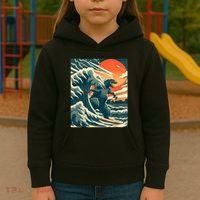 Japanese Monster Kaiju Funny Art Kids Hoodie thumb 3