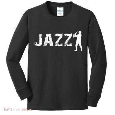 Jazz Musican Logo Kids Long Sleeve Shirt