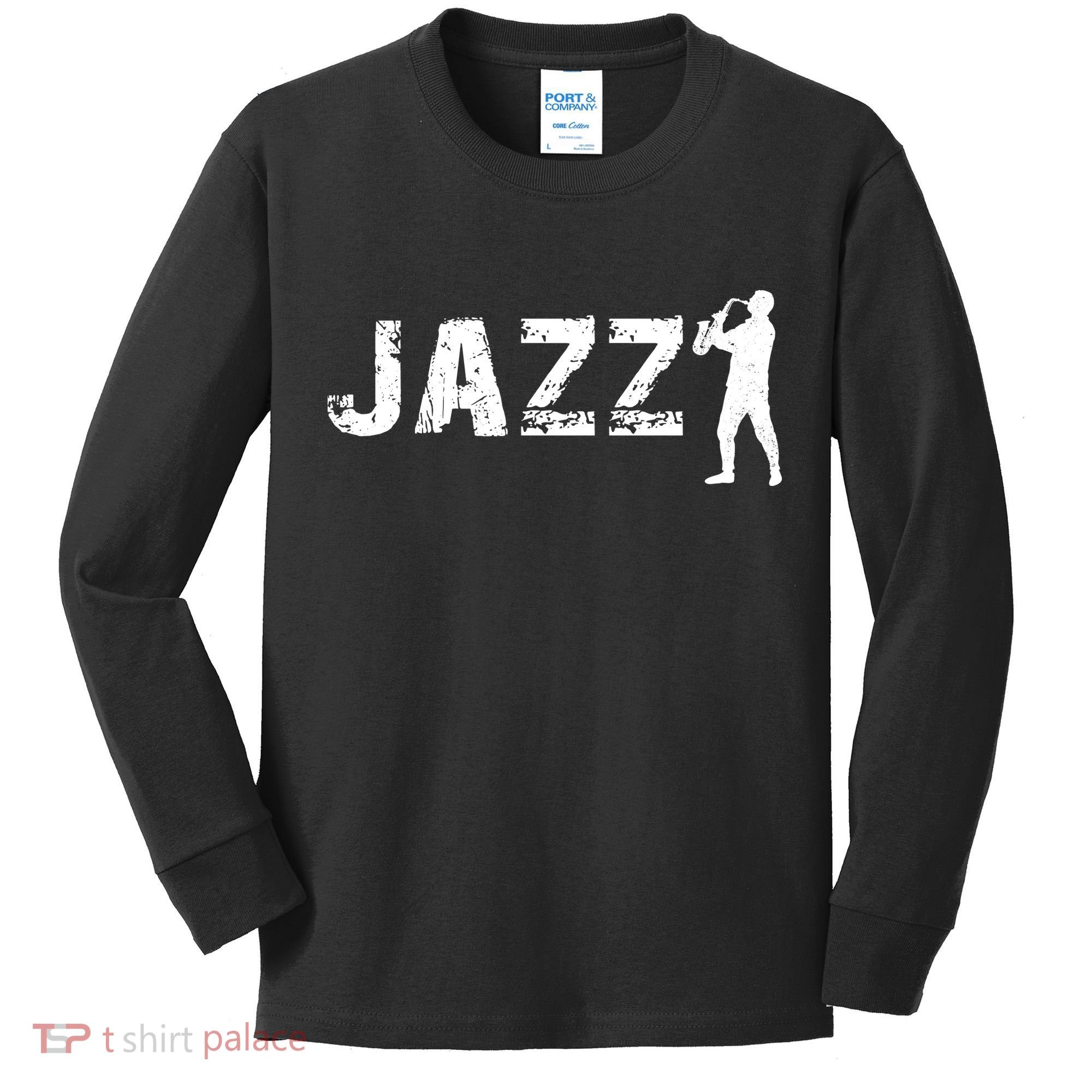 Jazz Musican Logo Kids Long Sleeve Shirt