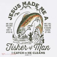 Jesus Made Me A Fisher Of Man I Catch He Cleans Polo thumb 3