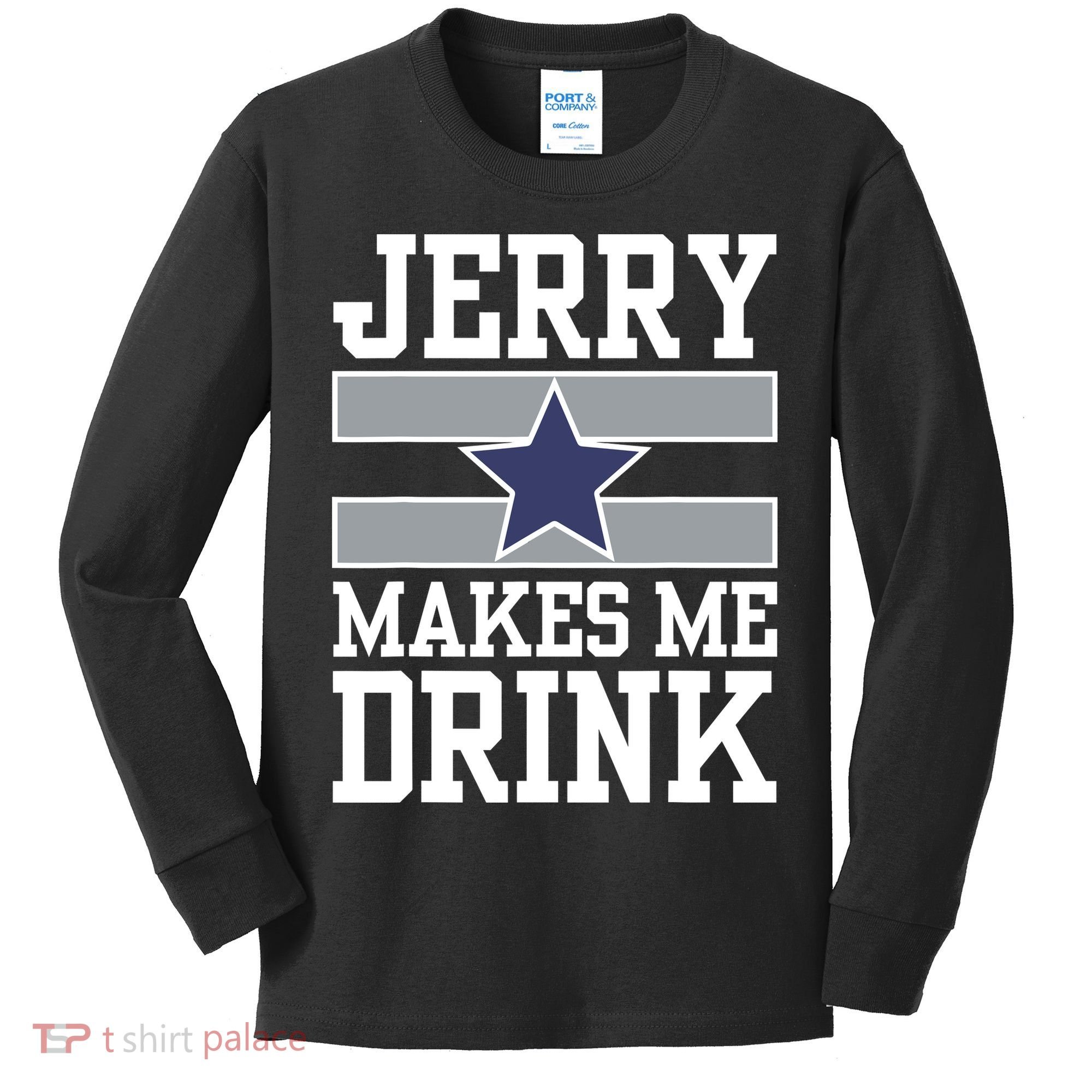 Jerry Makes Me Drink Kids Long Sleeve Shirt
