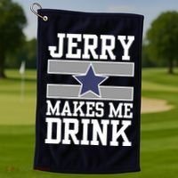 Jerry Makes Me Drink Golf Towel thumb 1