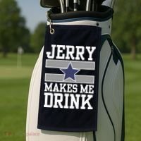 Jerry Makes Me Drink Golf Towel thumb 2