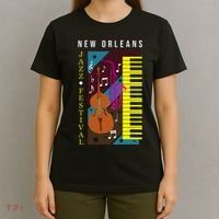 Jazz Music New Orleans Music Festival Musical Souvenir T-Shirt thumb 4