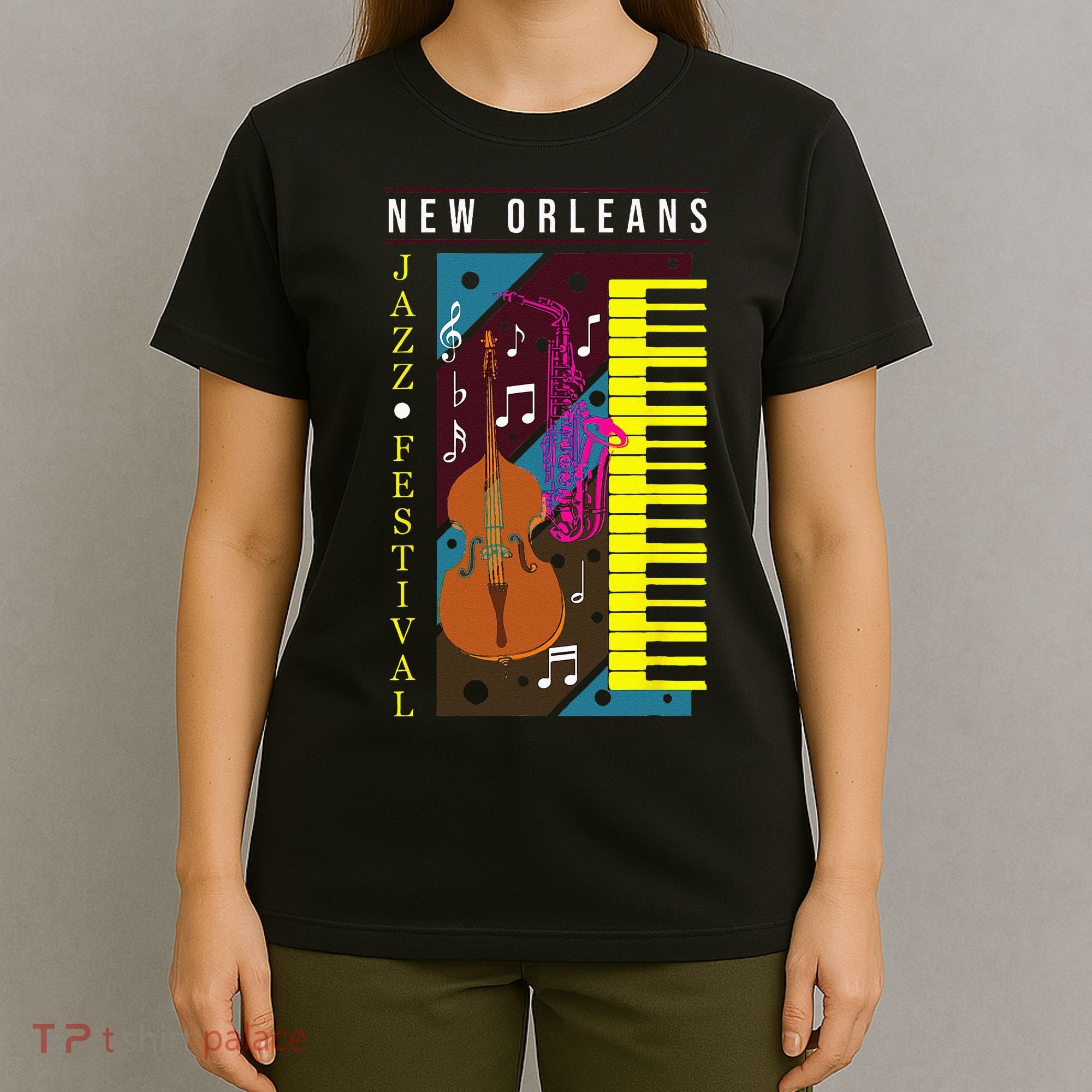 Jazz Music New Orleans Music Festival Musical Souvenir T-Shirt